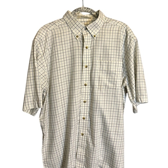 L.L. Bean Blue and White Checkered Shirt - Size L Tall - Picture 3 of 7